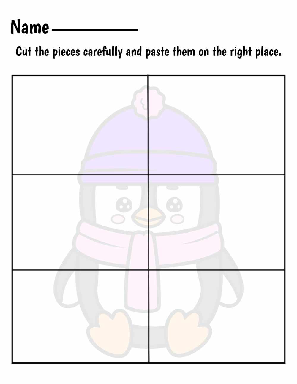 Winter Fine Motor Puzzles